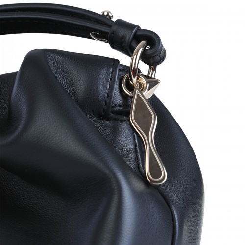 BLACK LEATHER EVA MINI CLUTCH