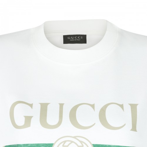 WHITE COTTON T-SHIRT