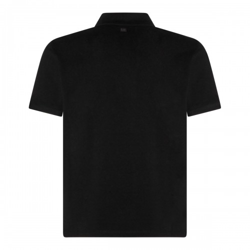 BLACK COTTON AMI DE COEUR POLO SHIRT