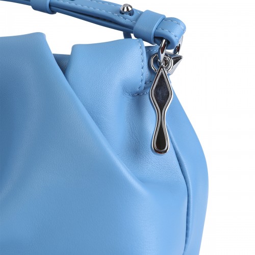 LIGHT BLUE LEATHER EVA MINI CLUTCH