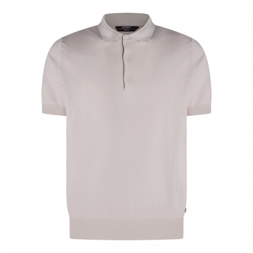 LIGHT BEIGE COTTON POLO SHIRT