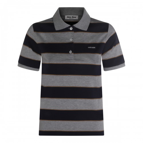 BLUE AND GREY COTTON STRIPE...