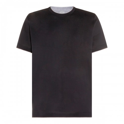 DARK BLUE COTTON T-SHIRT