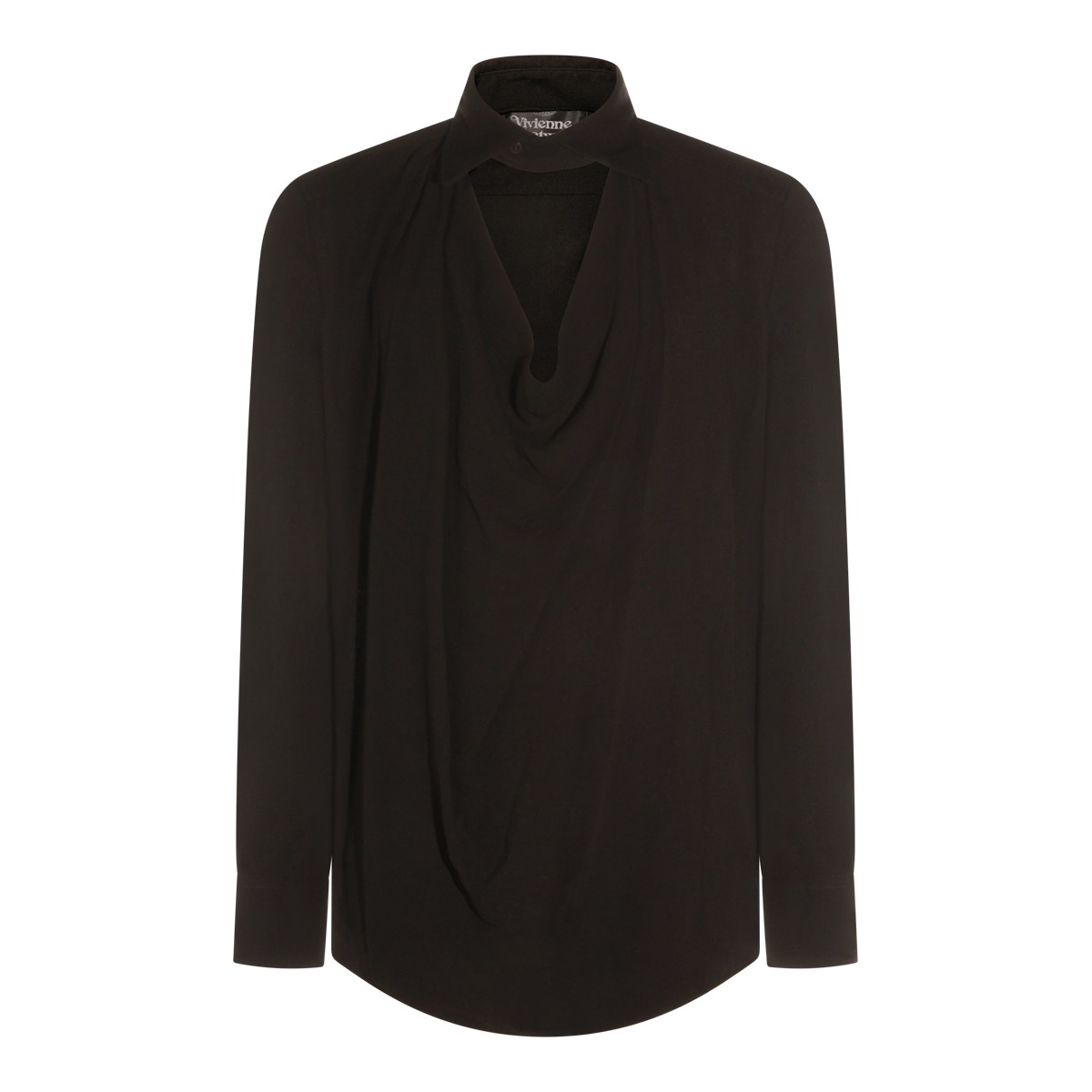 BLACK VISCOSE SHIRT