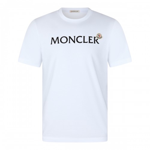 WHITE COTTON LOGO T-SHIRT