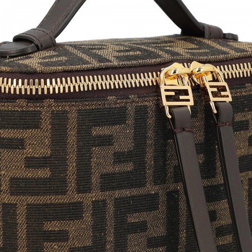 BROWN VANITY TOP HANDLE BAG