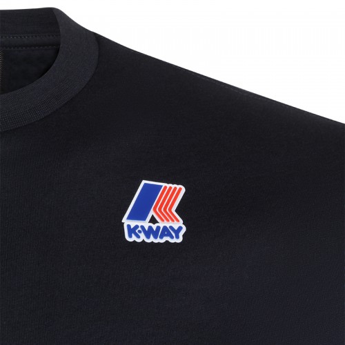 BLUE DEPTH COTTON LOGO T-SHIRT