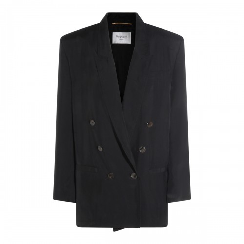 BLACK SILK BLAZER