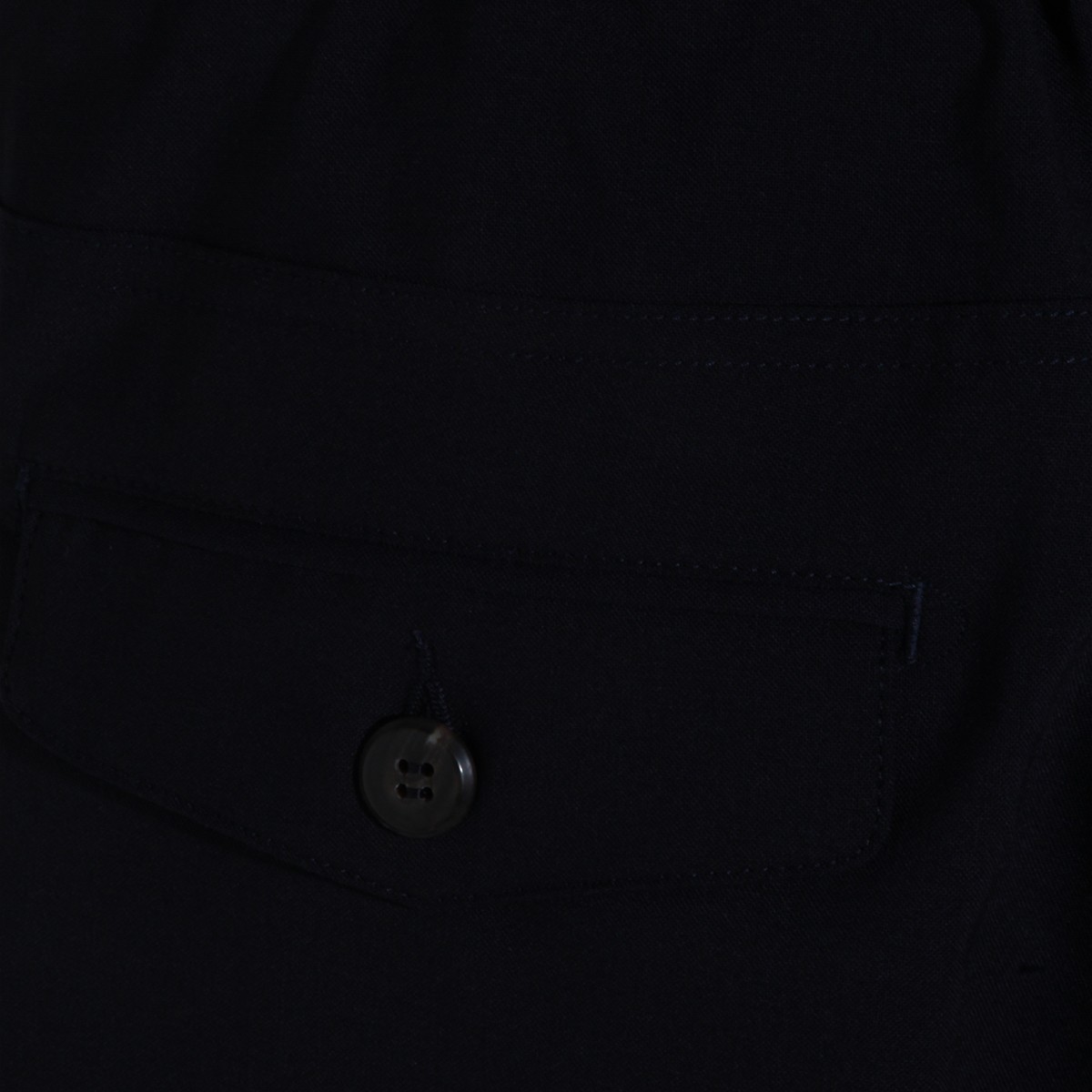 BLUE WOOL STRETCH PANTS