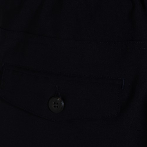 BLUE WOOL STRETCH PANTS