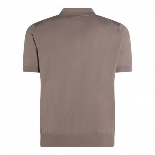 BEIGE TAUPE COTTON POLO SHIRT 2
