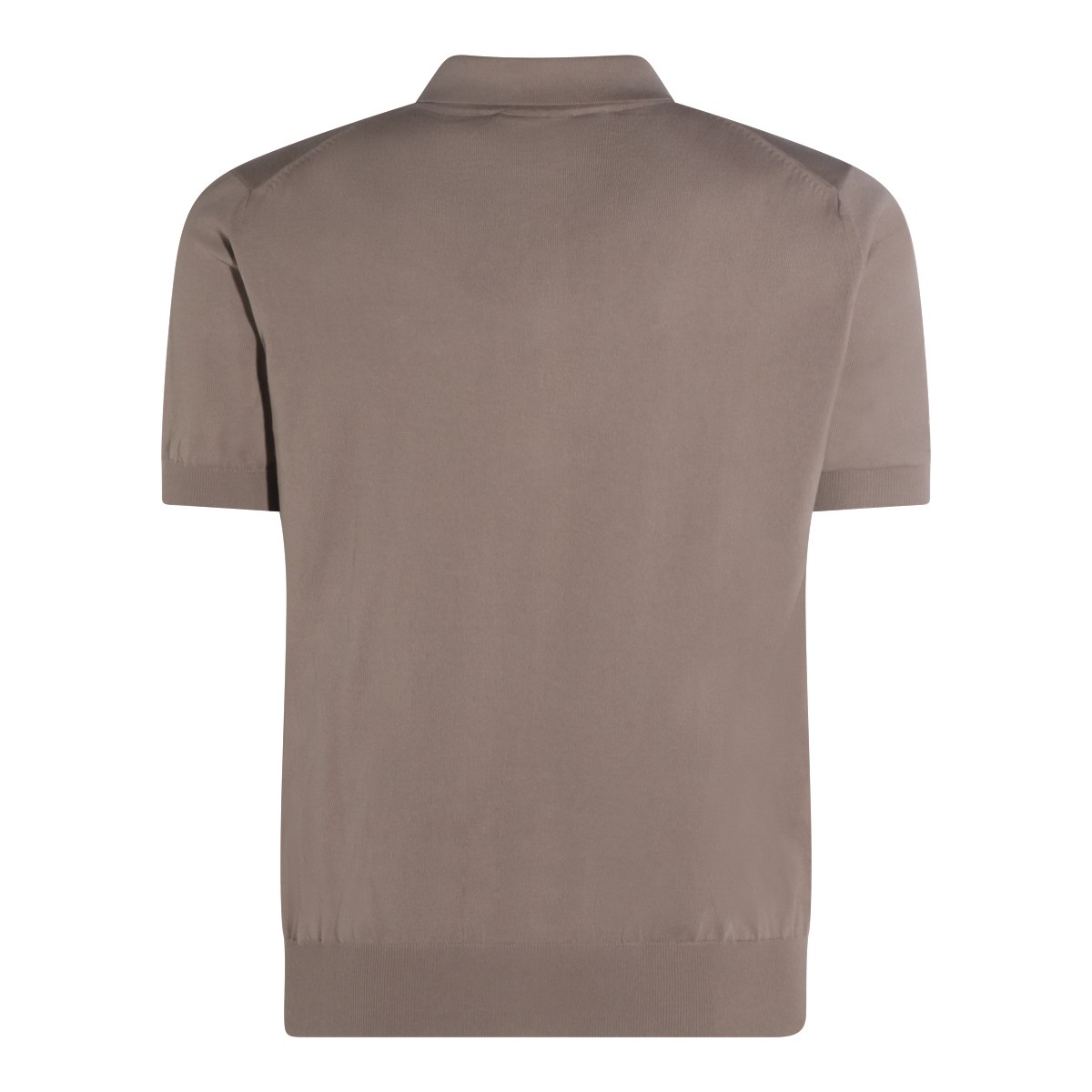 BEIGE TAUPE COTTON POLO SHIRT