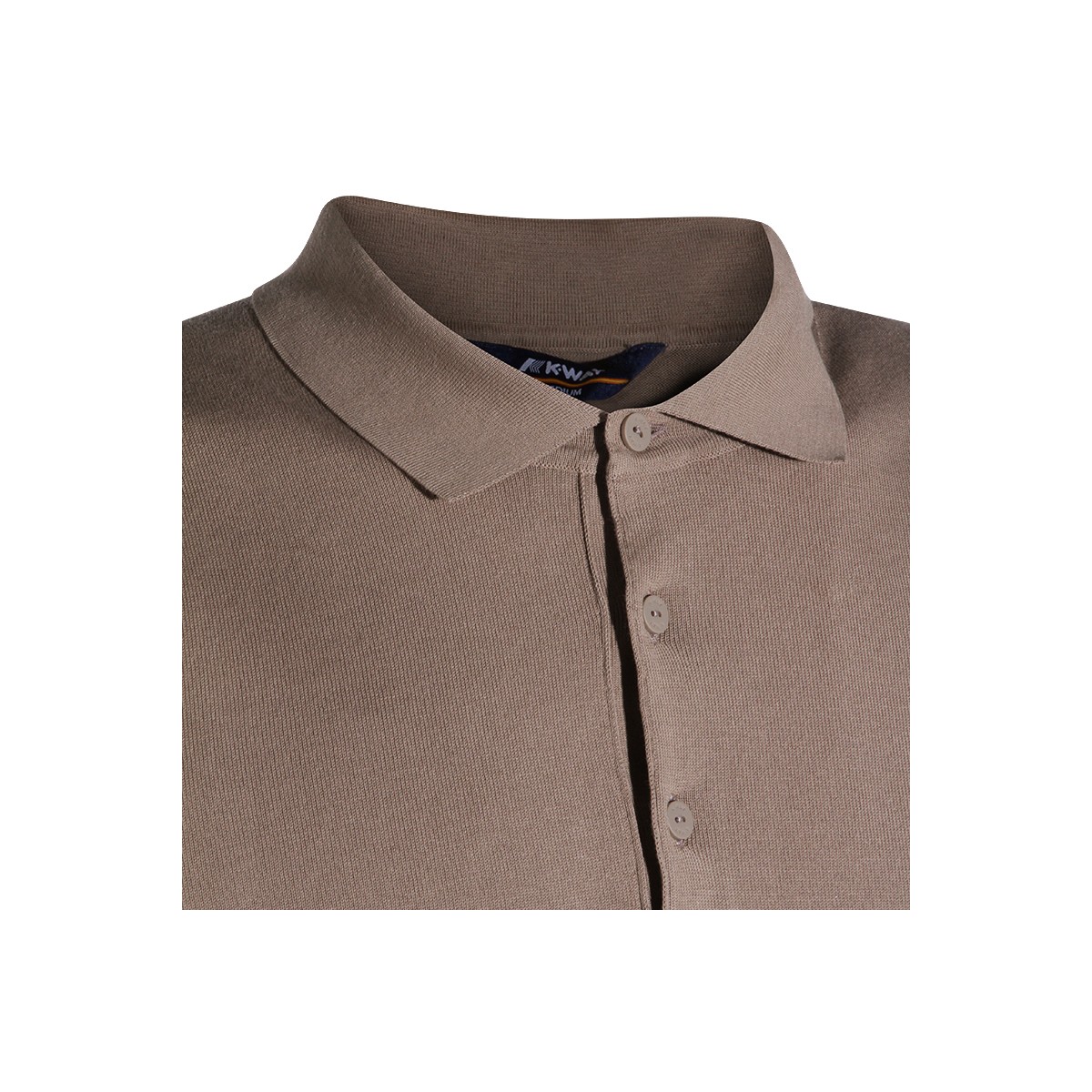 BEIGE TAUPE COTTON POLO SHIRT