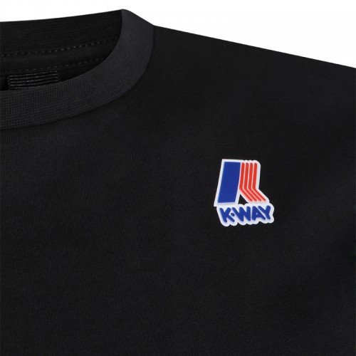 BLACK PURE COTTON LOGO T-SHIRT