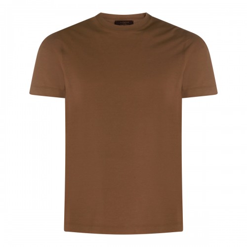 BROWN COTTON T-SHIRT