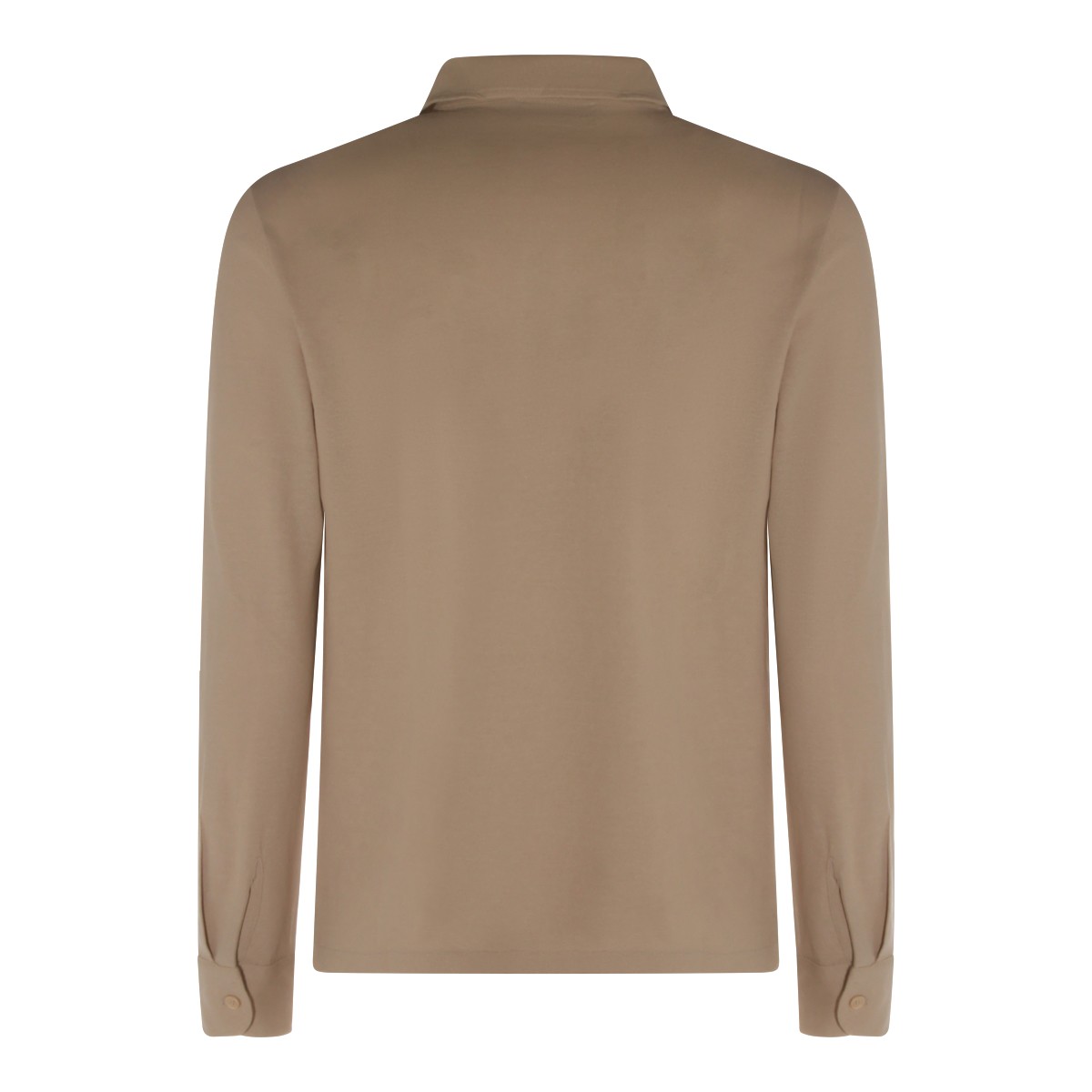 BROWN COTTON POLO SHIRT