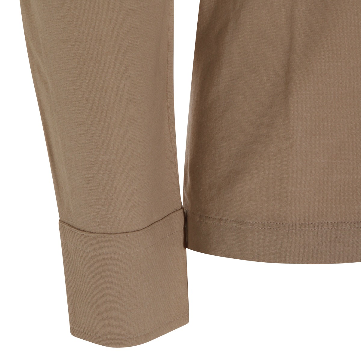 BROWN COTTON POLO SHIRT