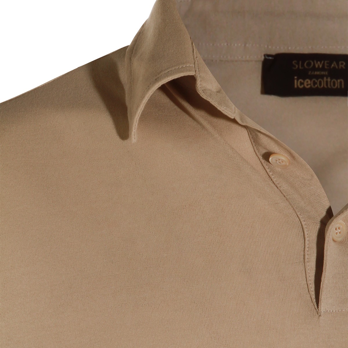 BROWN COTTON POLO SHIRT