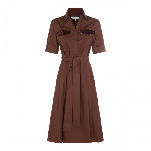 BROWN COTTON DRESS