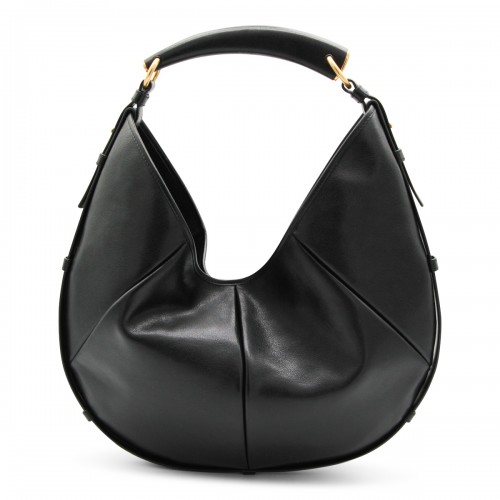 BLACK LEATHER MEDIUM MOMBASA SHOULDER BAG