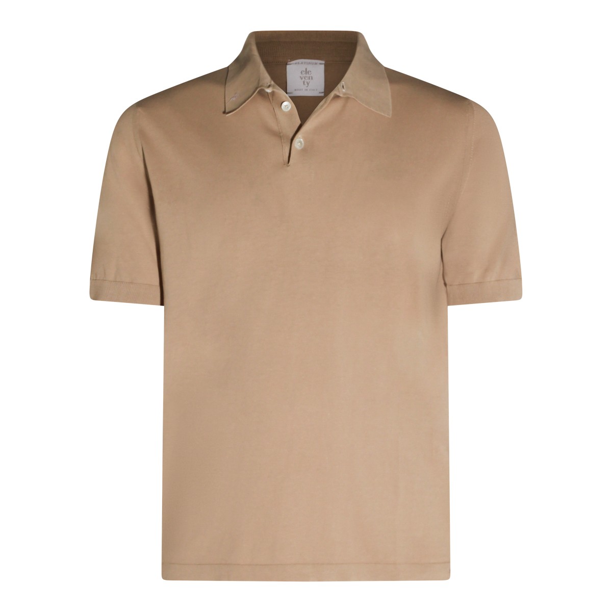 CAMEL COTTON POLO SHIRT