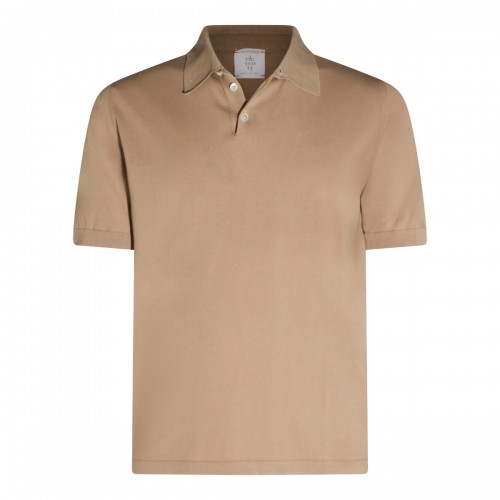 CAMEL COTTON POLO SHIRT