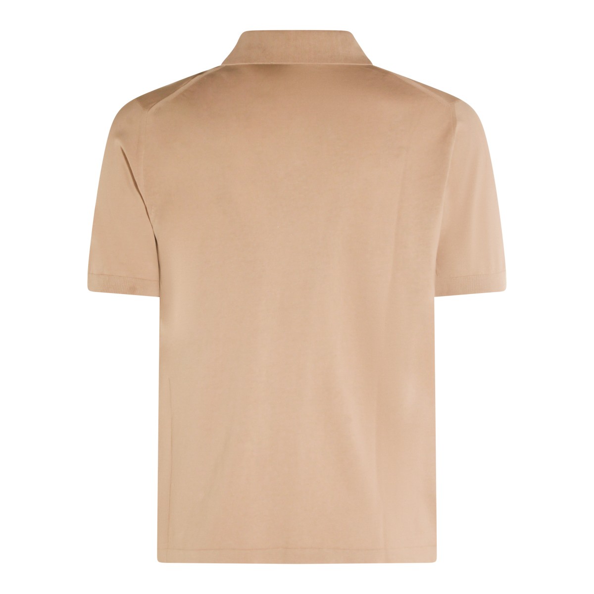 CAMEL COTTON POLO SHIRT
