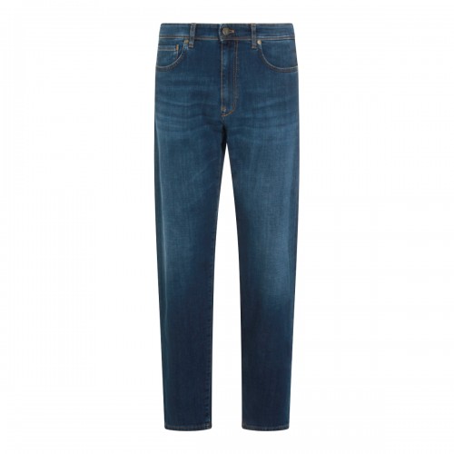 MID BLUE COTTON JEANS