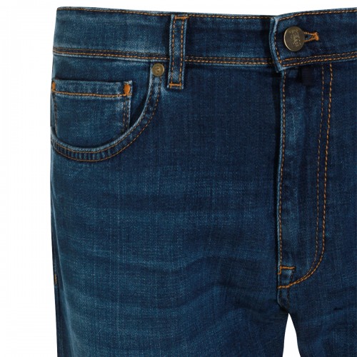 MID BLUE COTTON JEANS