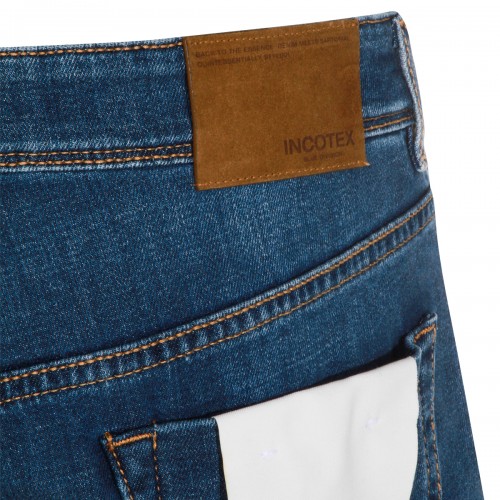 MID BLUE COTTON JEANS
