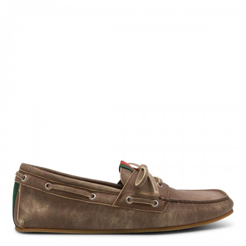 BROWN LEATHER LOAFERS