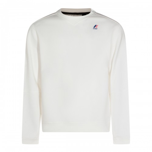 WHITE COTTON SWEATSHIRT