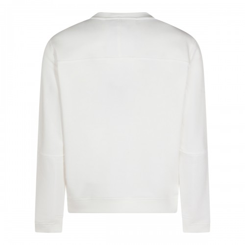 WHITE COTTON SWEATSHIRT