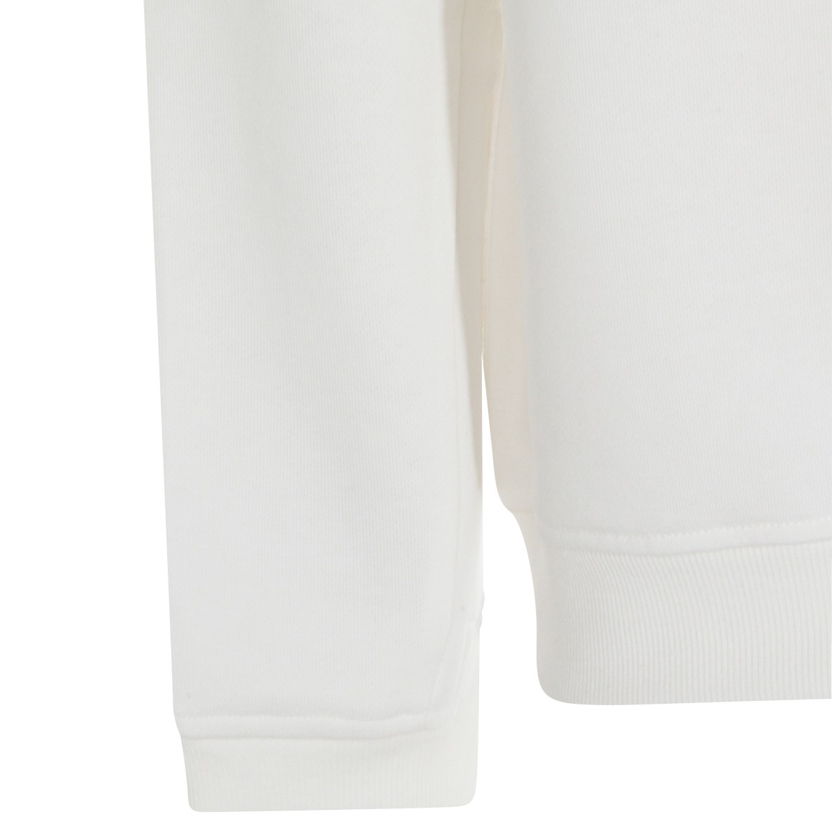 WHITE COTTON SWEATSHIRT