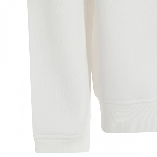 WHITE COTTON SWEATSHIRT