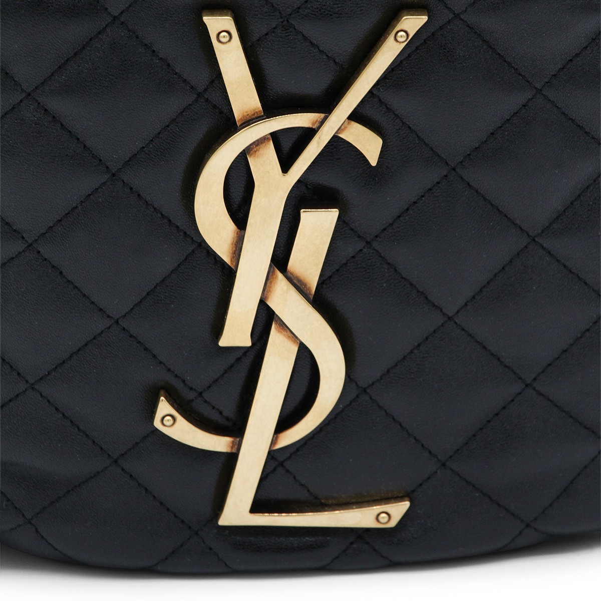 BLACK LEATHER ICARE HOBO SHOULDER BAG