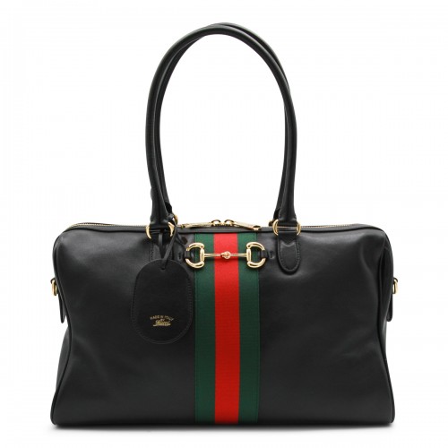 BLACK LEATHER HORSBIT...