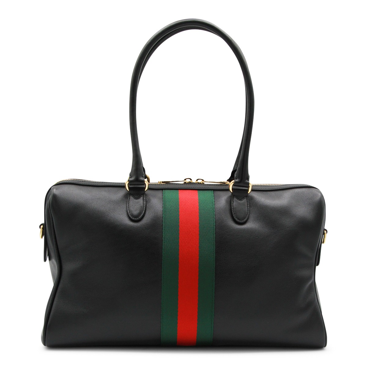 BLACK LEATHER HORSBIT MEDIUM TOP...