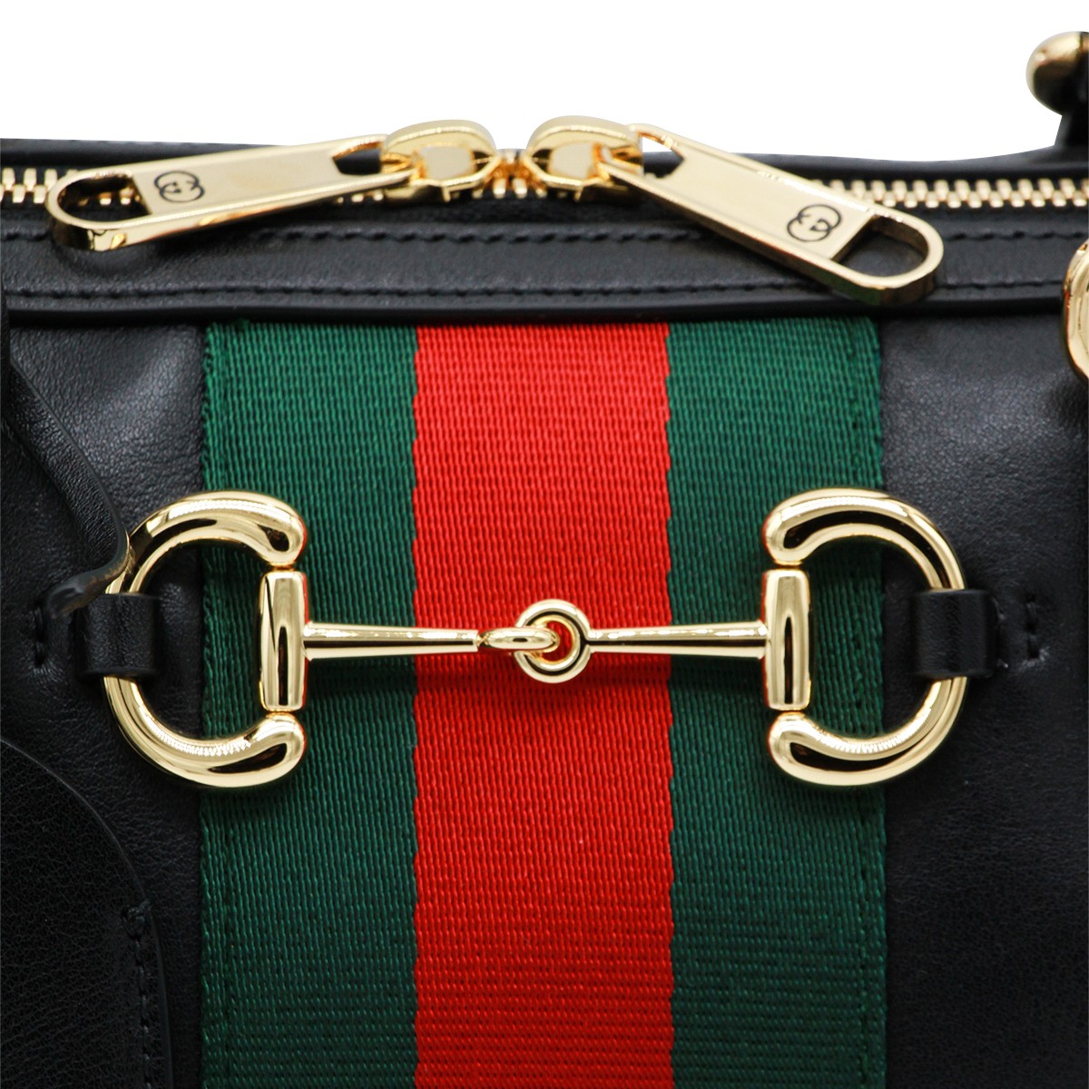 BLACK LEATHER HORSBIT MEDIUM TOP...