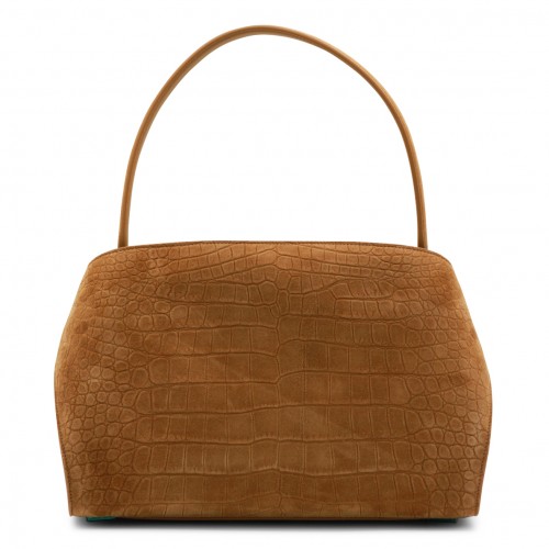 BROWN LEATHER HUG SH S SHOULDER BAG