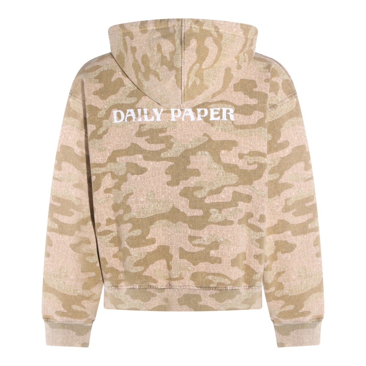 SAND AND GREEN COTTON SWEATSHIRT