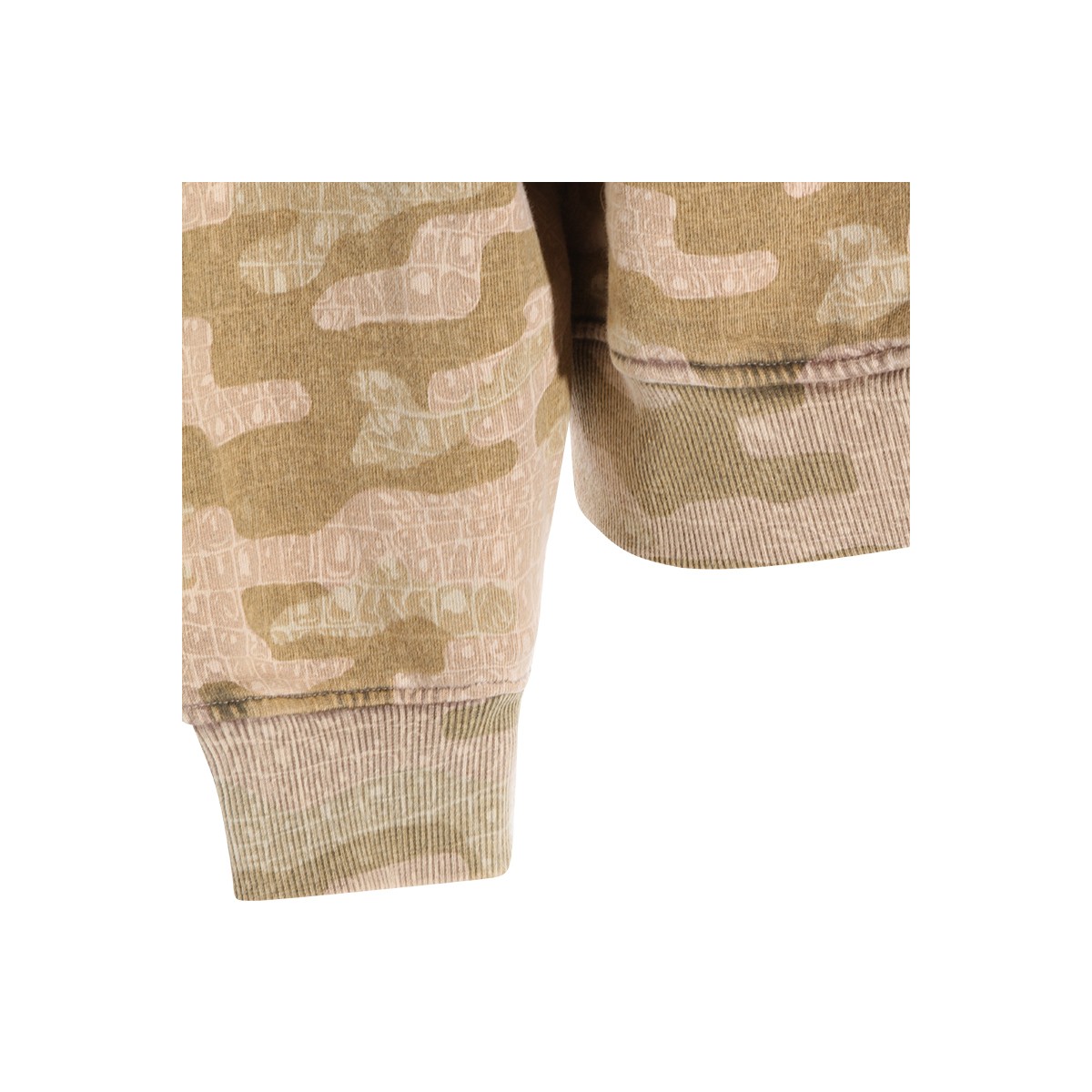 SAND AND GREEN COTTON SWEATSHIRT