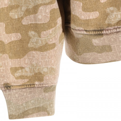 SAND AND GREEN COTTON SWEATSHIRT