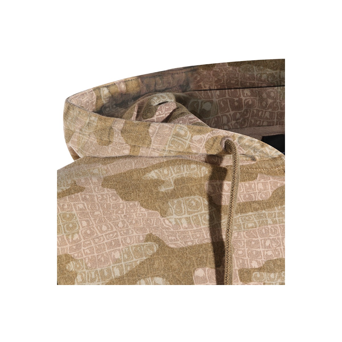 SAND AND GREEN COTTON SWEATSHIRT