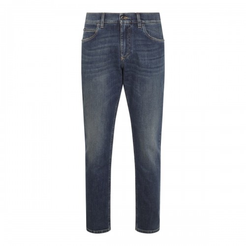 DARK BLUE COTTON JEANS