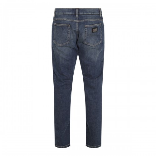 DARK BLUE COTTON JEANS