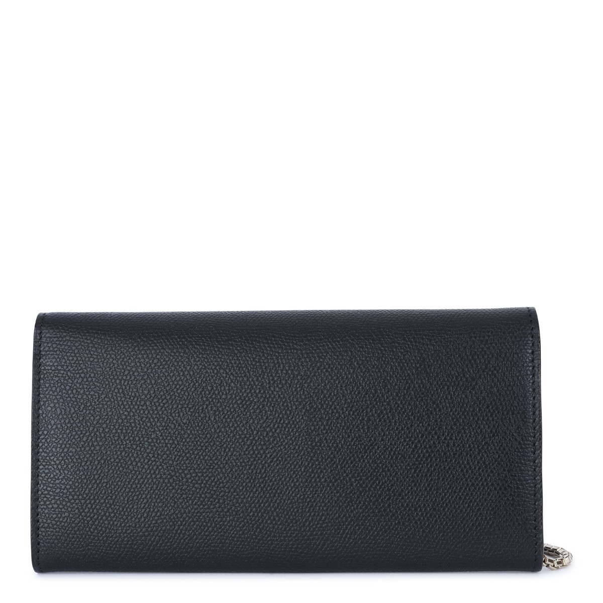 BLACK LEATHER ISIDE CROSSBODY WALLET