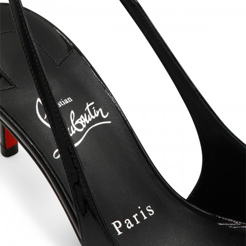 BLACK LEATHER MISS Z SLING 60 PUMPS