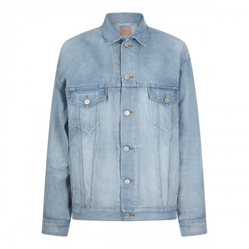LIGHT BLUE COTTON DENIM JACKET