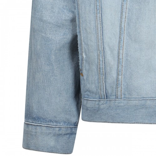 LIGHT BLUE COTTON DENIM JACKET